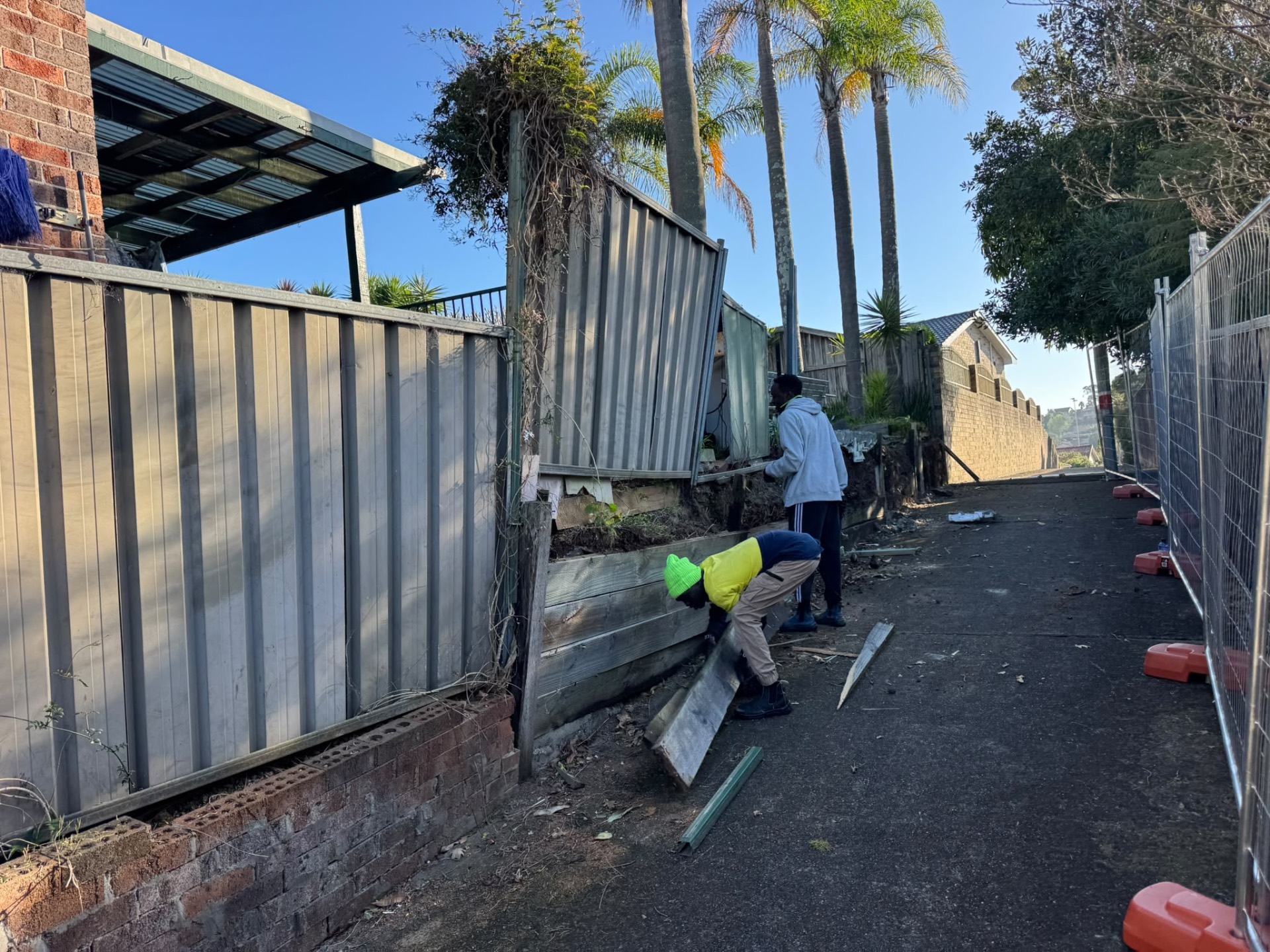 Retaining Wall Rebuild — Before